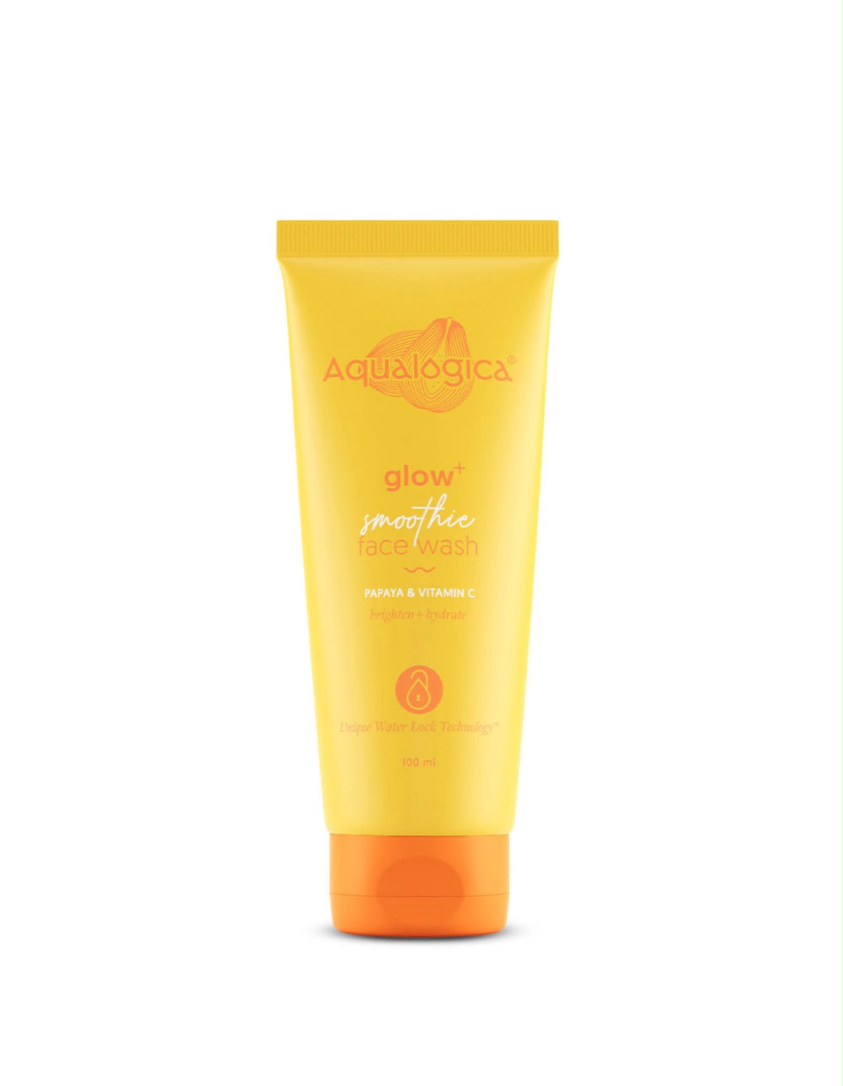 Aqualogica Glow+ Smoothie Face Wash with Papaya & Vitamin C , Hydrates & Gently Cleanses