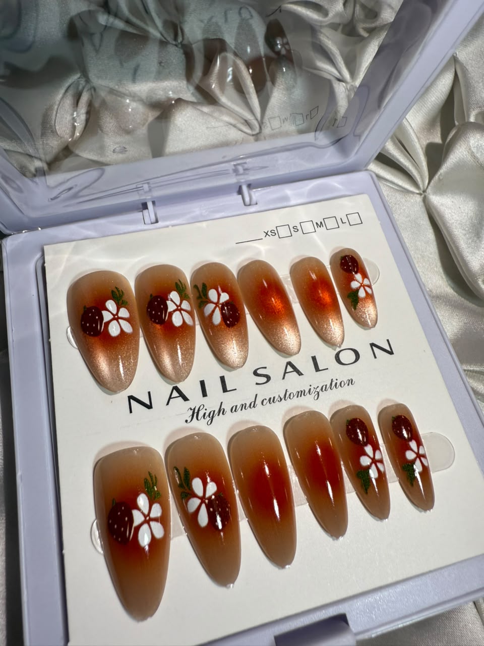 Strawberry Blossom Press-On Nails