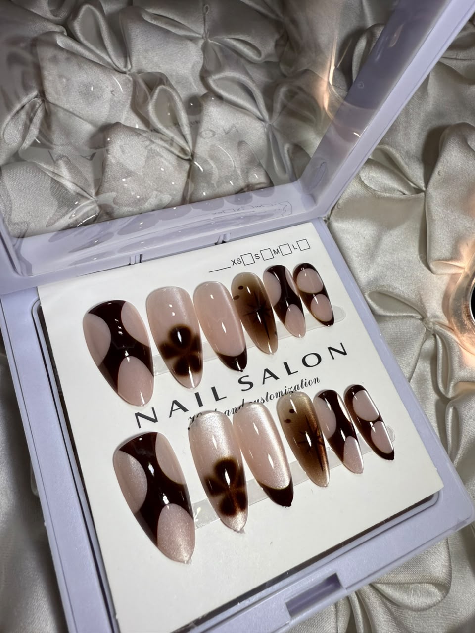 Mocha Bloom Press-On Nails